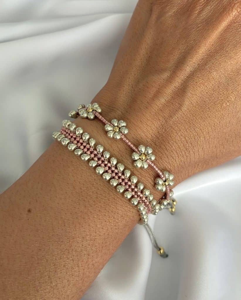 Pulsera Flores|Brazalete Gotas