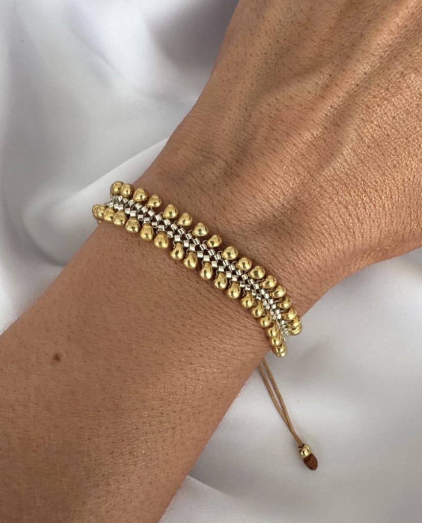 Pulsera Gotas Doradas
