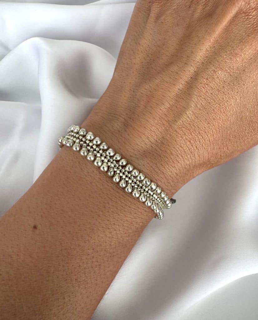 Pulsera Gotas Plateado