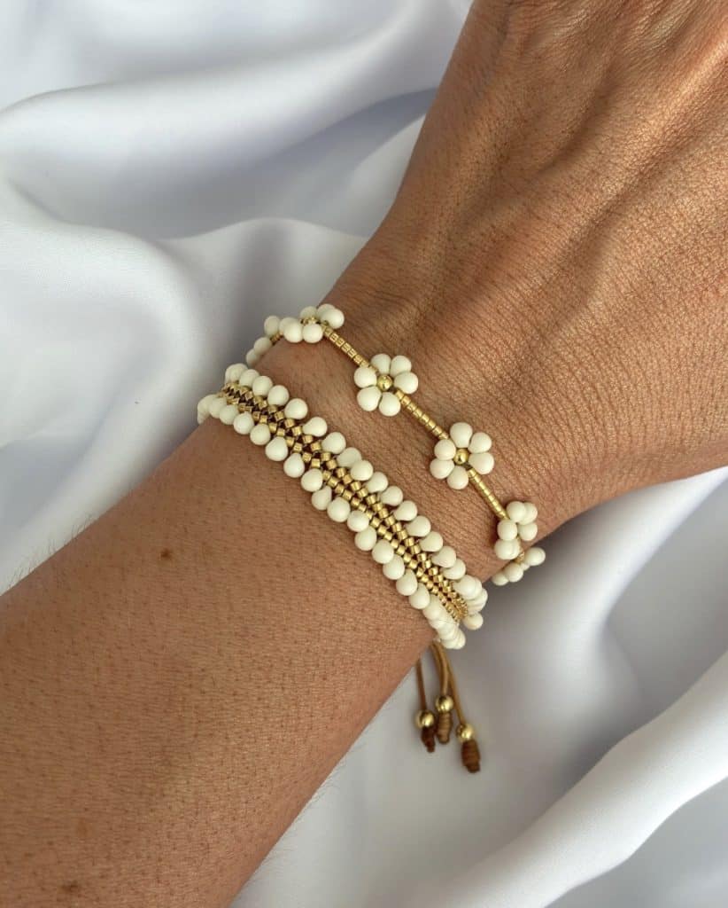 Pulsera Gotas/ Flores