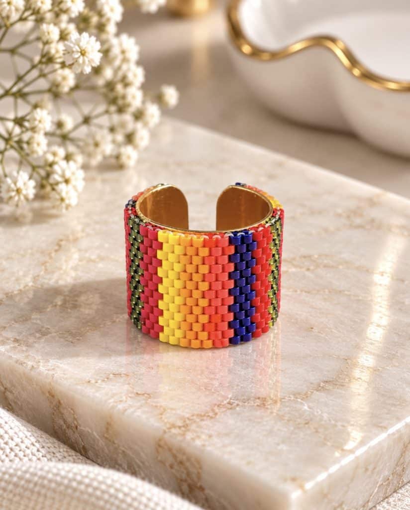 Y Anillo Tejido en Miyuki