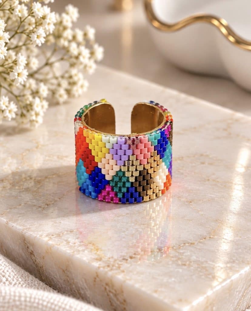 Y Anillo Tejido en Miyuki